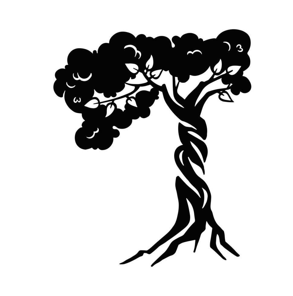 the tree is match if you make for logo, t shirt design and thr other designs. illustration vector
