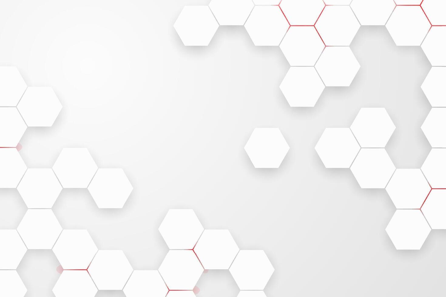 3d gradient white hexagonal background vector