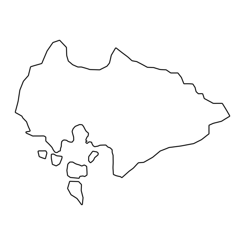 Boulouparis commune map, administrative division of New Caledonia. illustration. vector