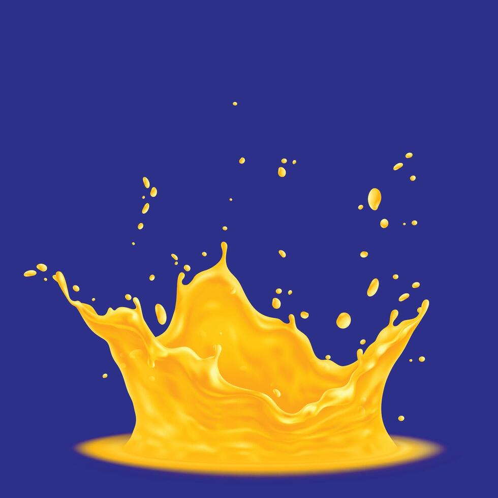 Yellow Mango Fruit with Splash Background vector