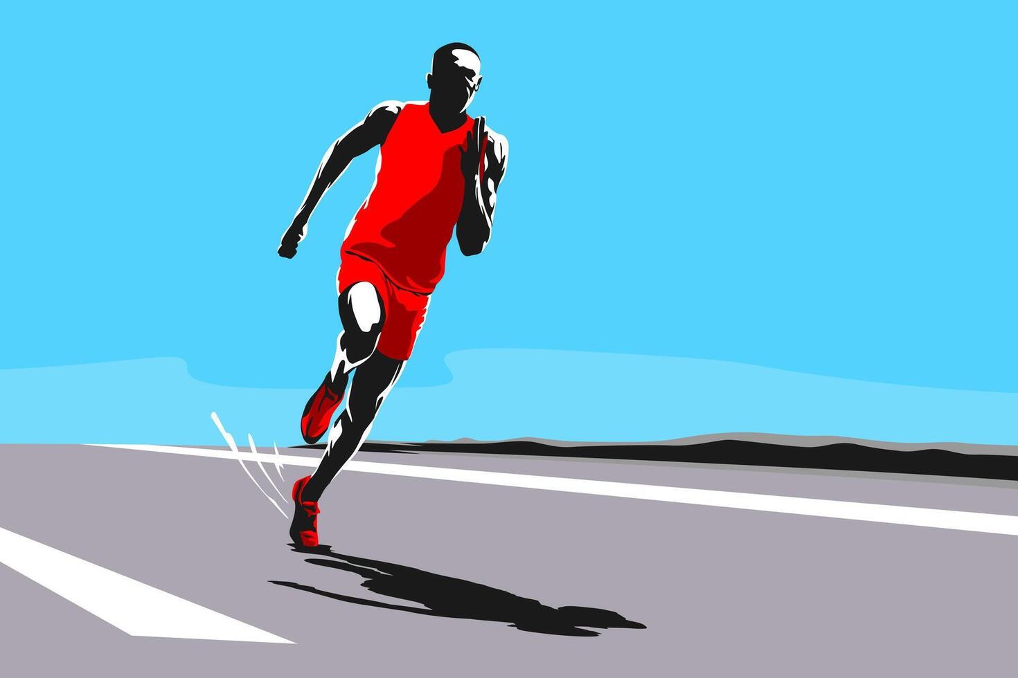 sprinter illustration design art vector