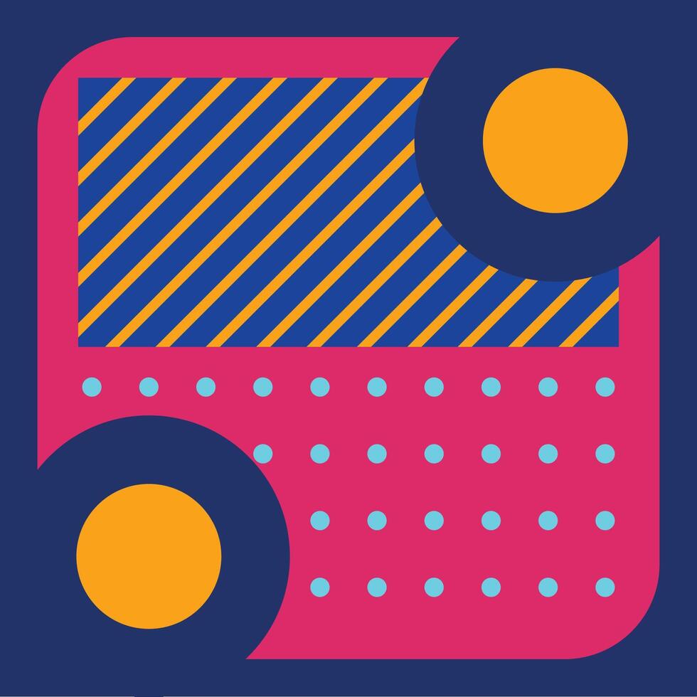 Abstract Asymmetric Full Colour vector
