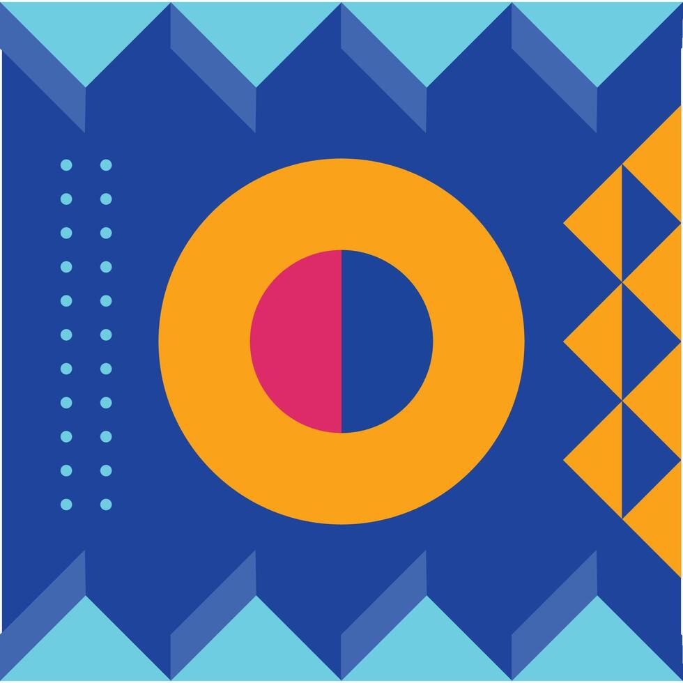 Abstract Asymmetric Full Colour vector