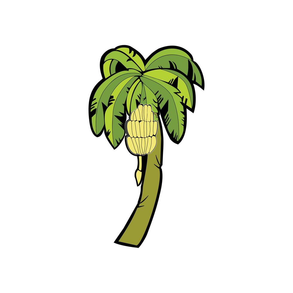 Banana tree icon isolated on white background for your web and mobile app design, Banana tree logo concept. Nature and plant design illustration elements vector