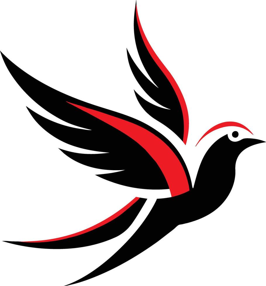 Swallow Bird Logo Icon vector