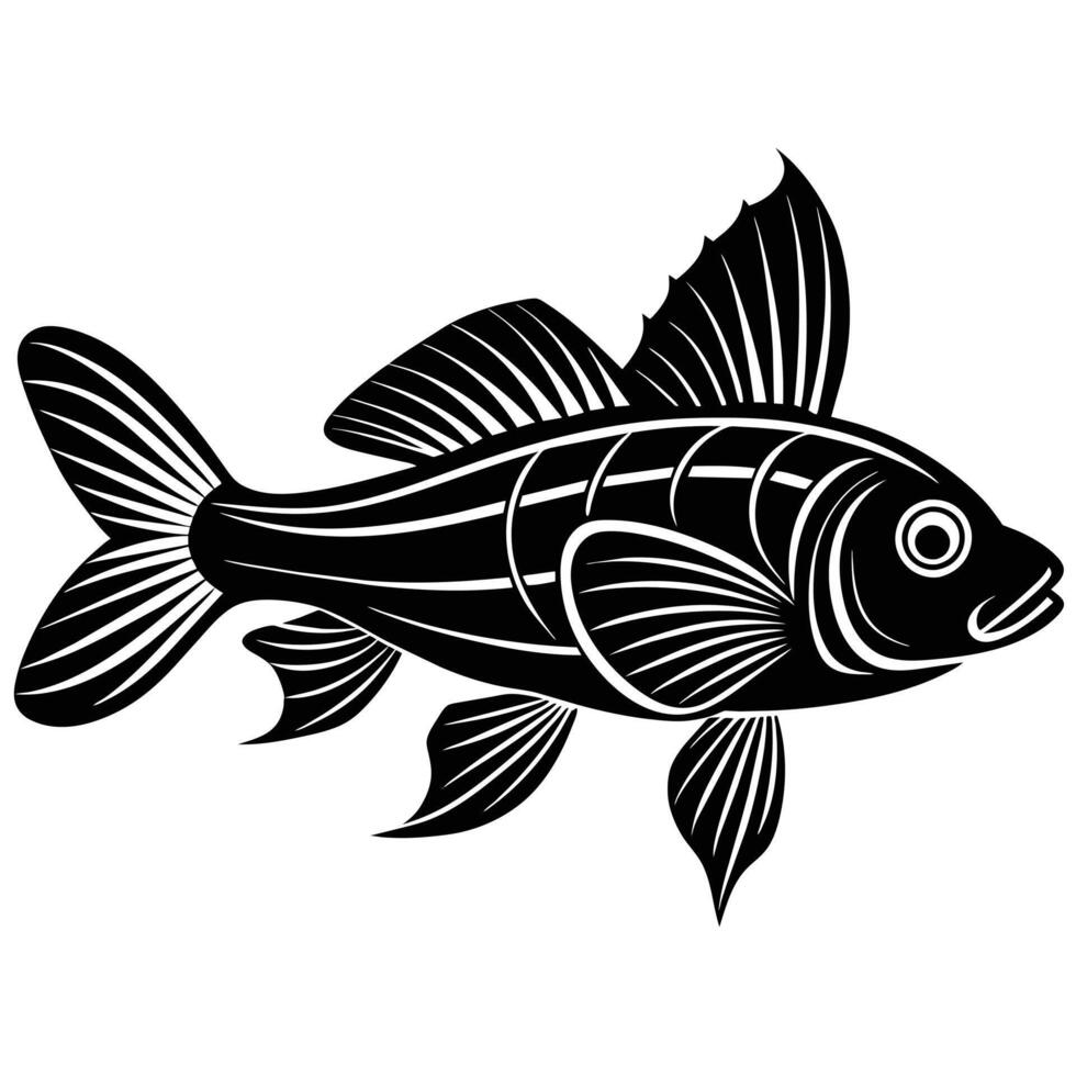 A Barfish Silhouette vector