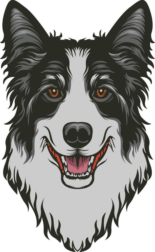Dog face head design vector