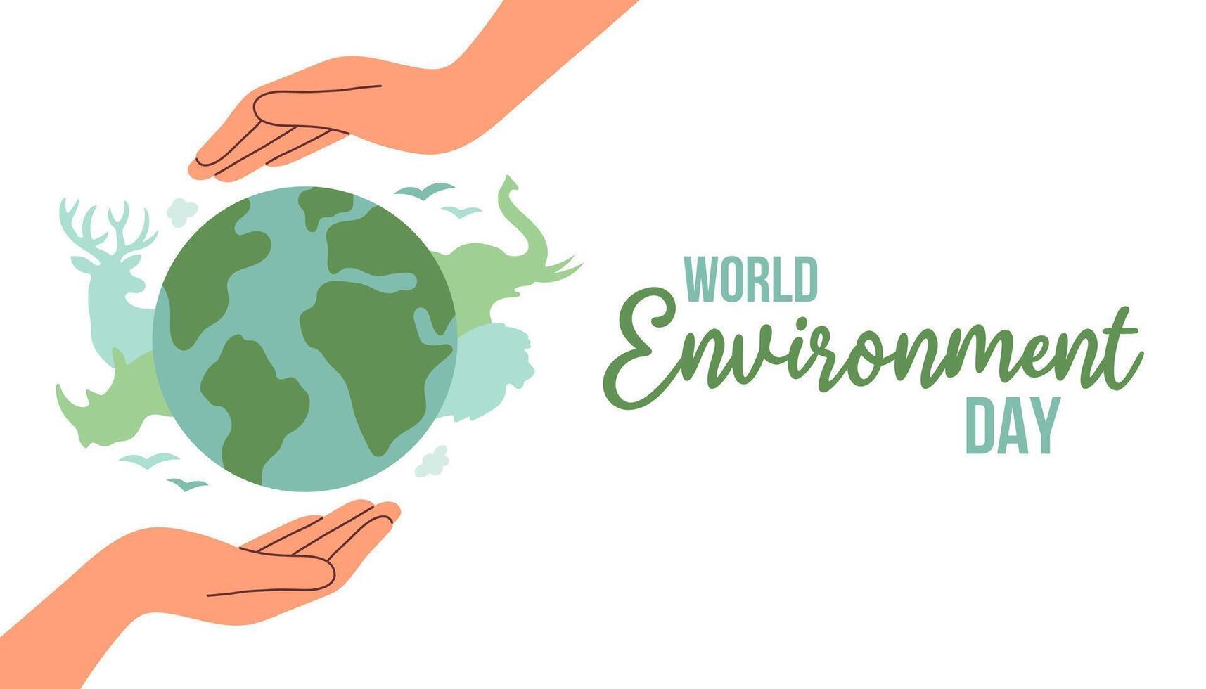 World environment day background. Happy Environment day. 5 June. World environment concept banner, poster, template vector