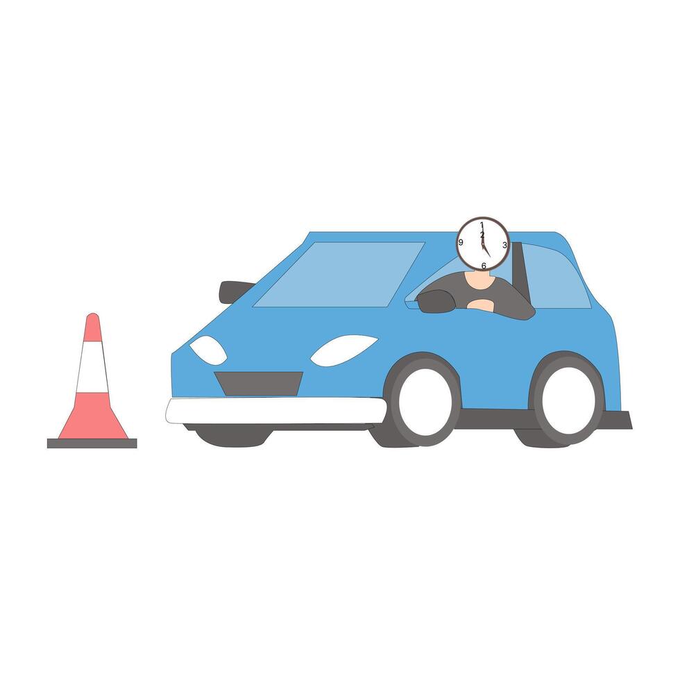 male car driver vector