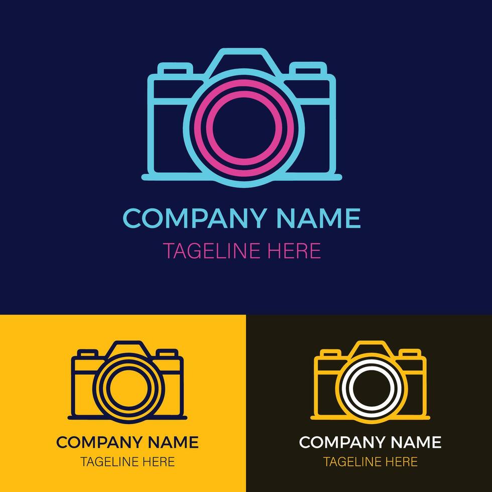 Camera logo concept - Camera lens logo Template Design vector
