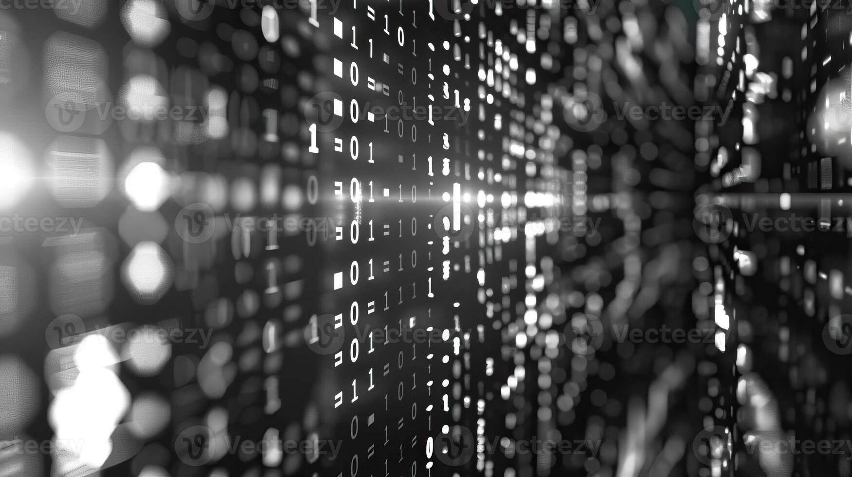 cuántico algoritmo código en un digital monitor en lado ver complejo cuántico código corriendo en un moderno interfaz foto