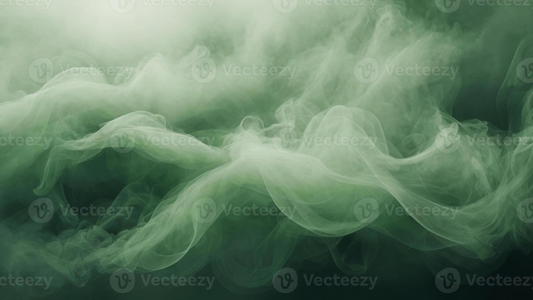 Enchanting abstract green haze smoky fog in mesmerizing green mist background photo