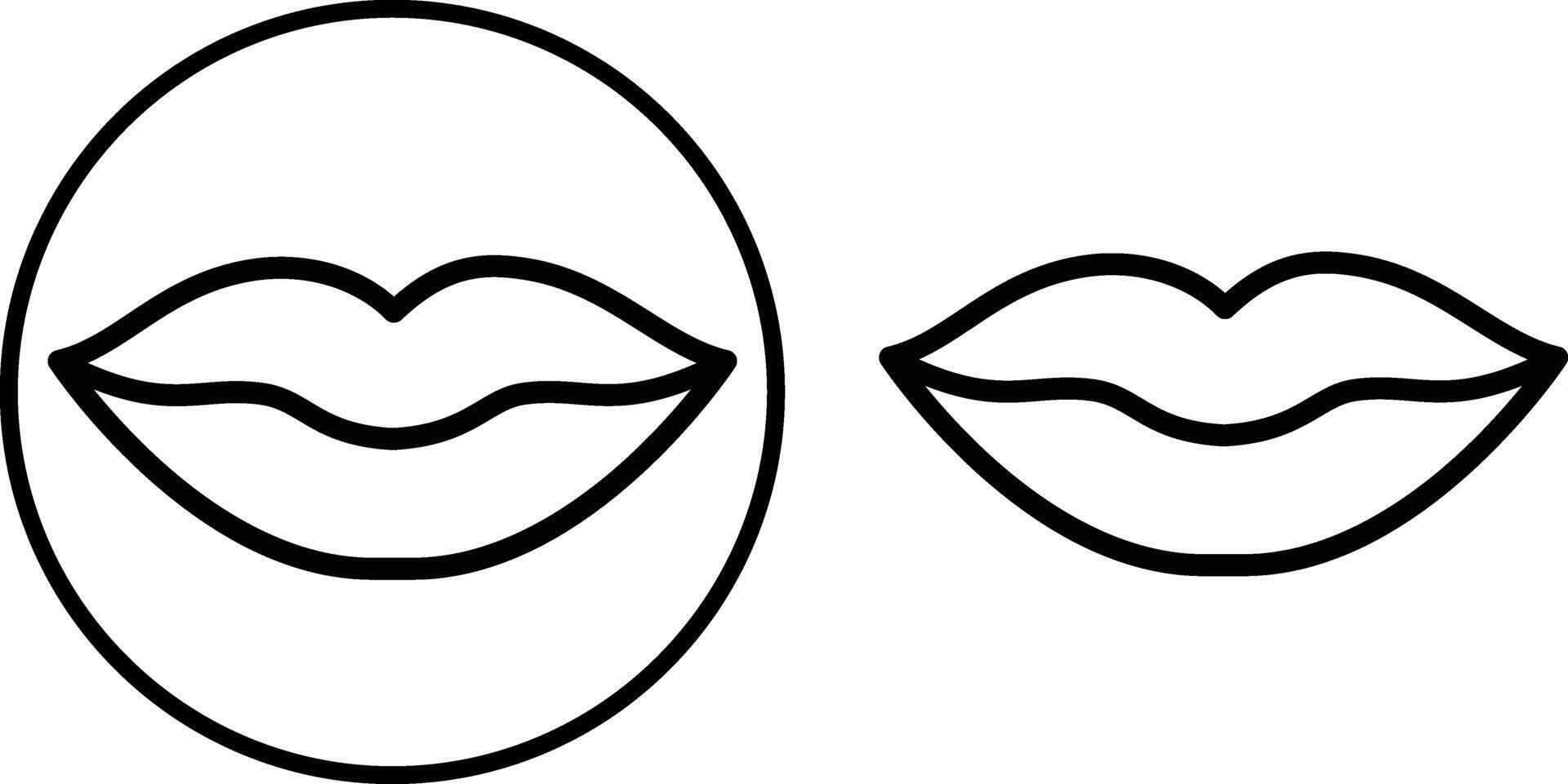 The lip line icon in a fashionable flat style, highlighted on a white background. The mouth symbol for the design of your website, logo, application, user interface. illustration. The lip icon. illustration vector
