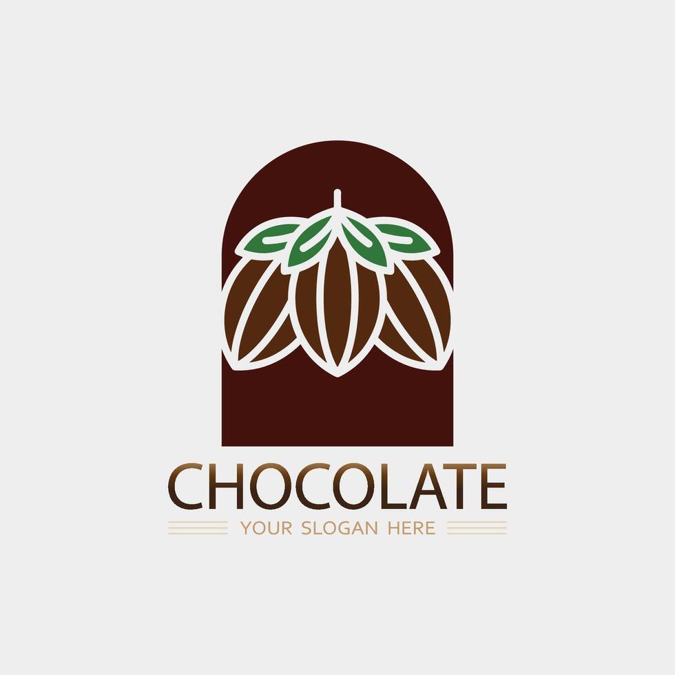 Chocolate and Cocoa logo icon design illustration vector