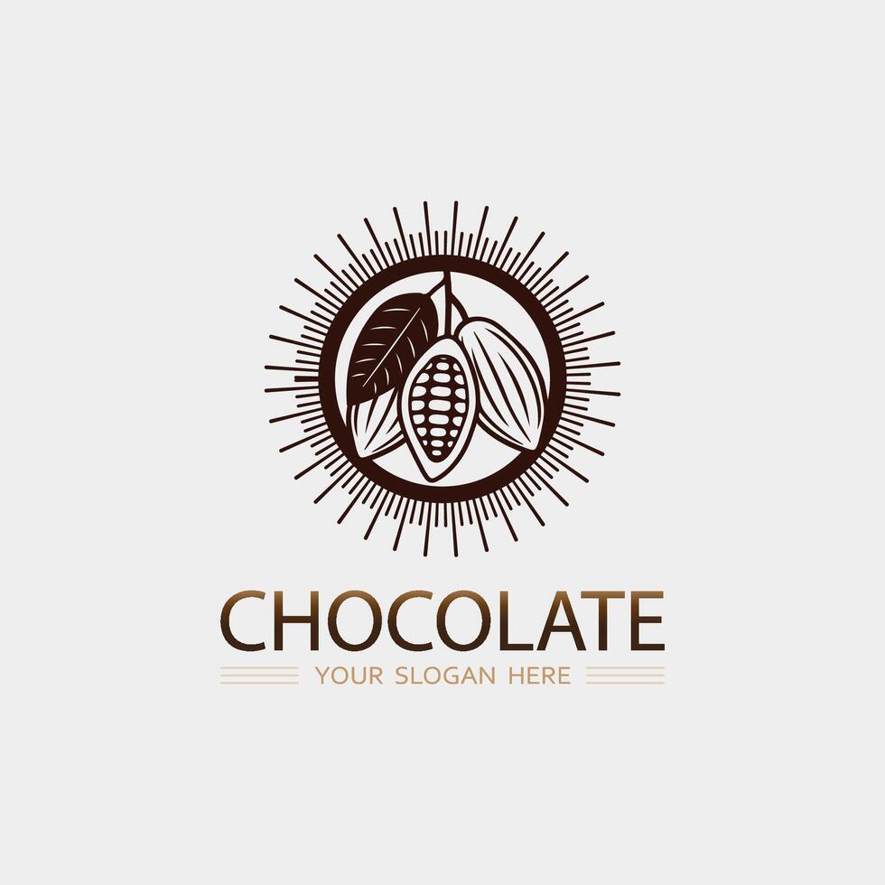 Chocolate and Cocoa logo icon design illustration vector