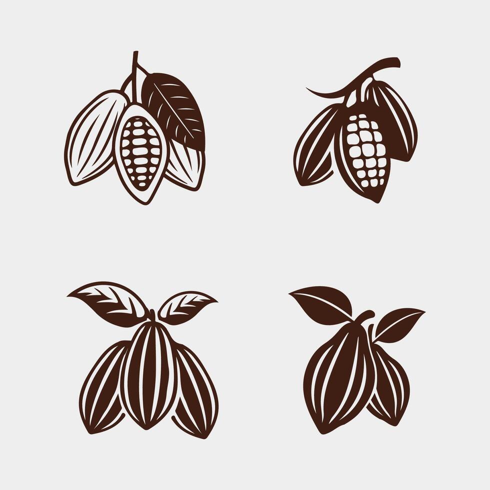 Chocolate and Cocoa logo icon design illustration vector