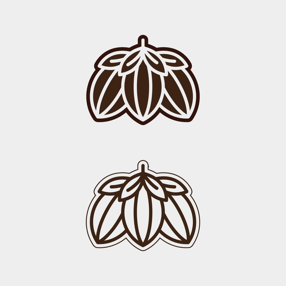 Chocolate and Cocoa logo icon design illustration vector