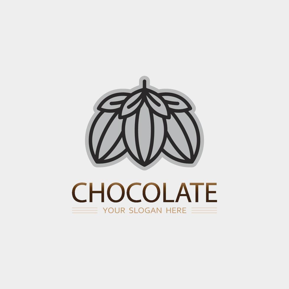 Chocolate and Cocoa logo icon design illustration vector