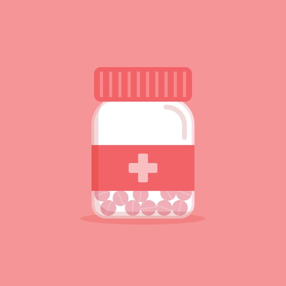Pills capsules icon in flat style. Medical tablet illustration on isolated background. Healthcare drug sign business concept. vector