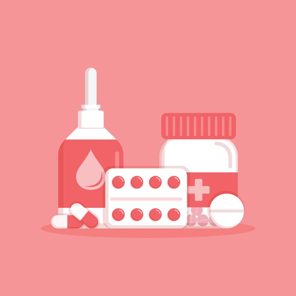 Pills capsules icon in flat style. Medical tablet illustration on isolated background. Healthcare drug sign business concept. vector
