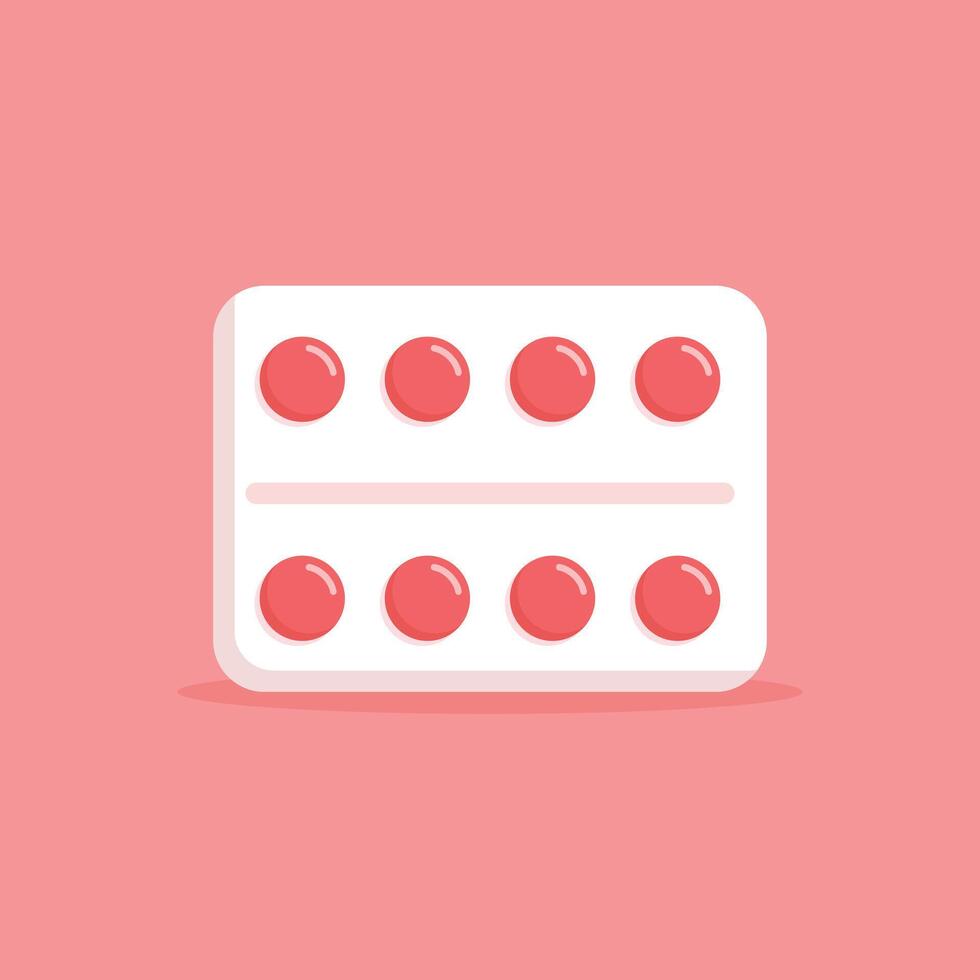 Pills capsules icon in flat style. Medical tablet illustration on isolated background. Healthcare drug sign business concept. vector