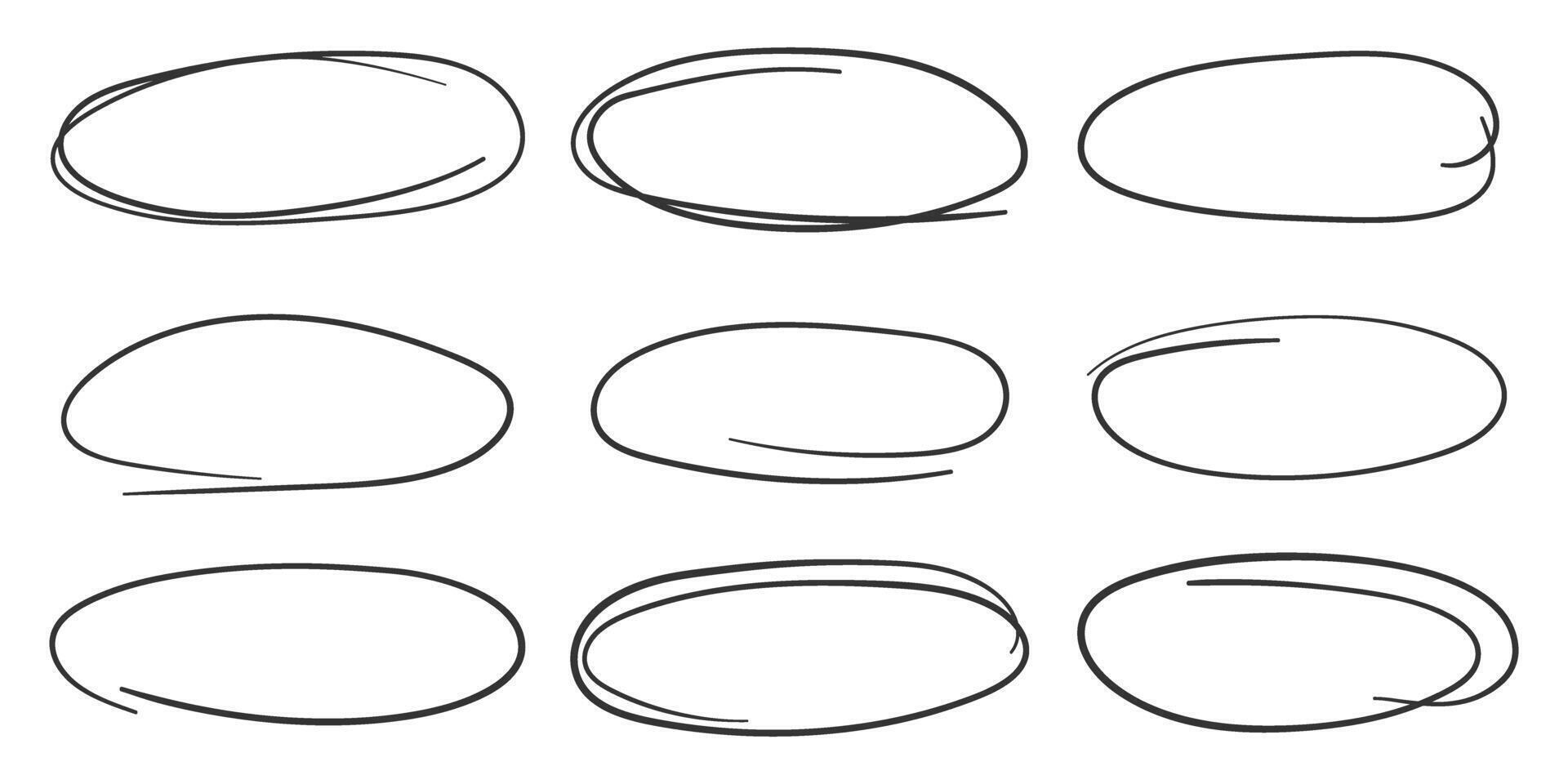 Circle line sketch icon in hand drawn style. Circular scribble doodle illustration on isolated background. Pencil or pen bubble sign business concept. vector