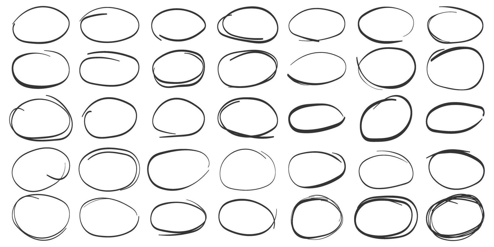 Circle line sketch icon in hand drawn style. Circular scribble doodle illustration on isolated background. Pencil or pen bubble sign business concept. vector