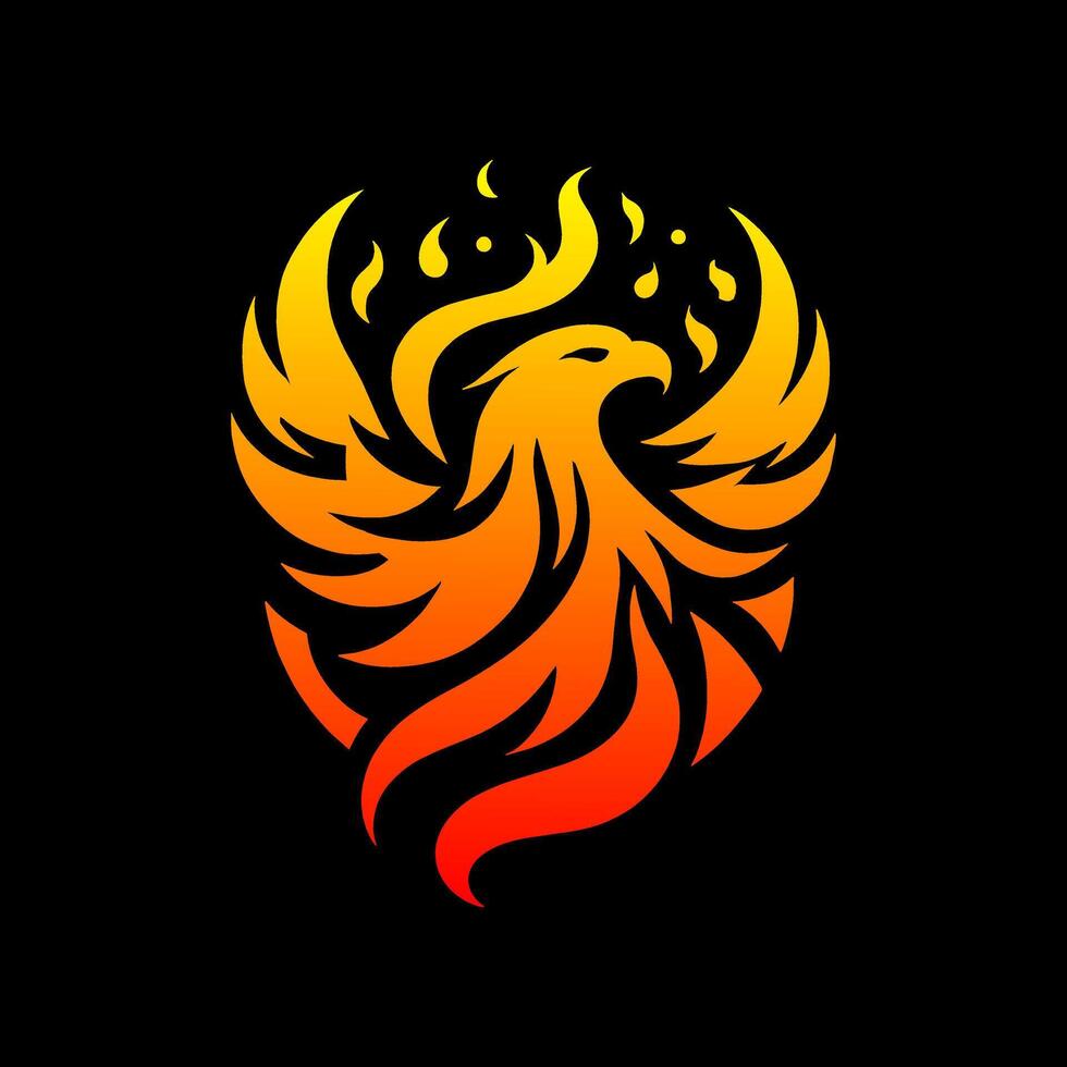 Phoenix logo design vector