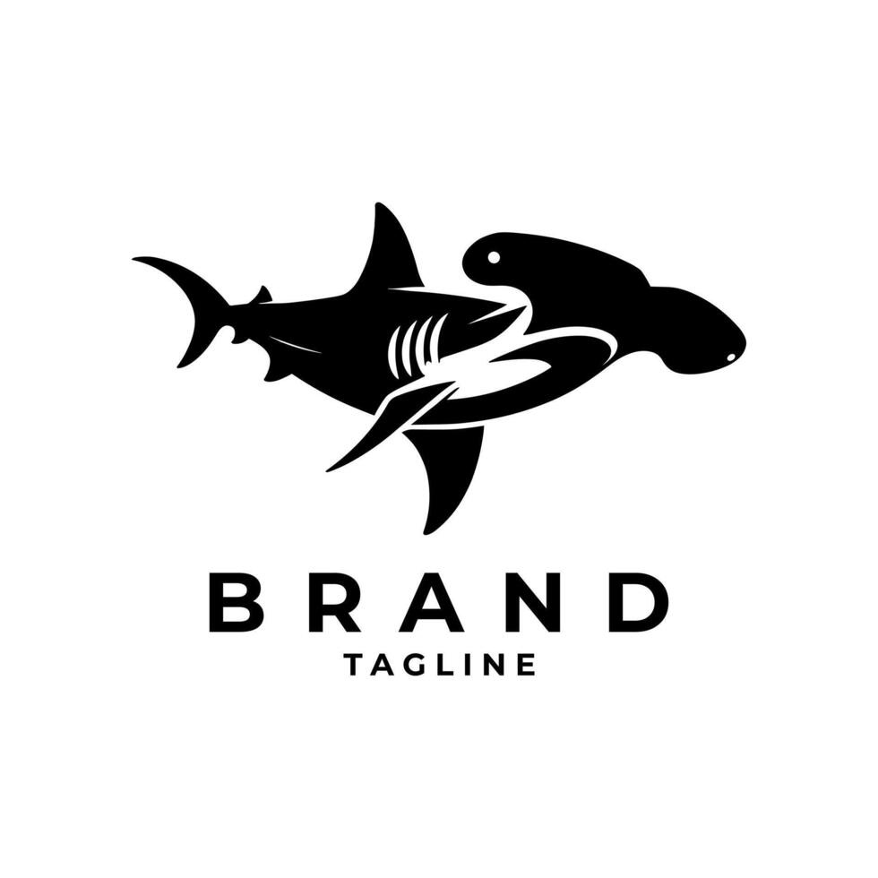 Shark Logo Ideal for Ocean Conservation and Sports Brands vector