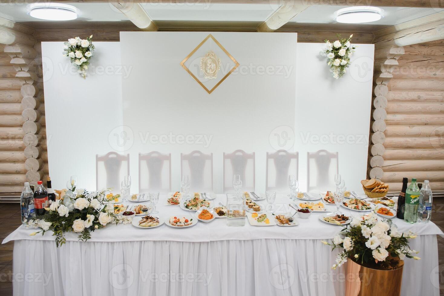 wonderful wedding ceremony. trendy wedding arch made according to modern fashion. wedding decorations photo