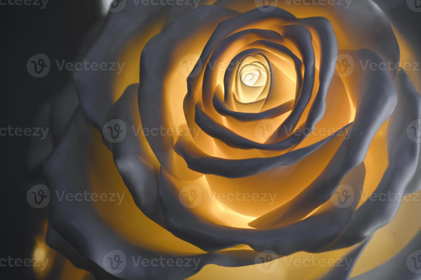 white paper flowers decorative background. photo