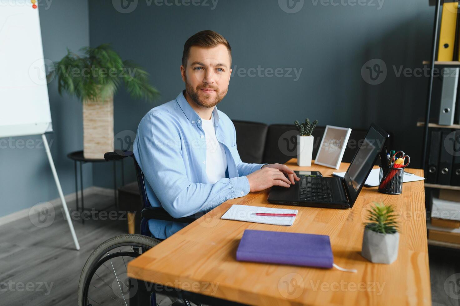 Computer Programmer Writing Program Code On Computer In Office. photo
