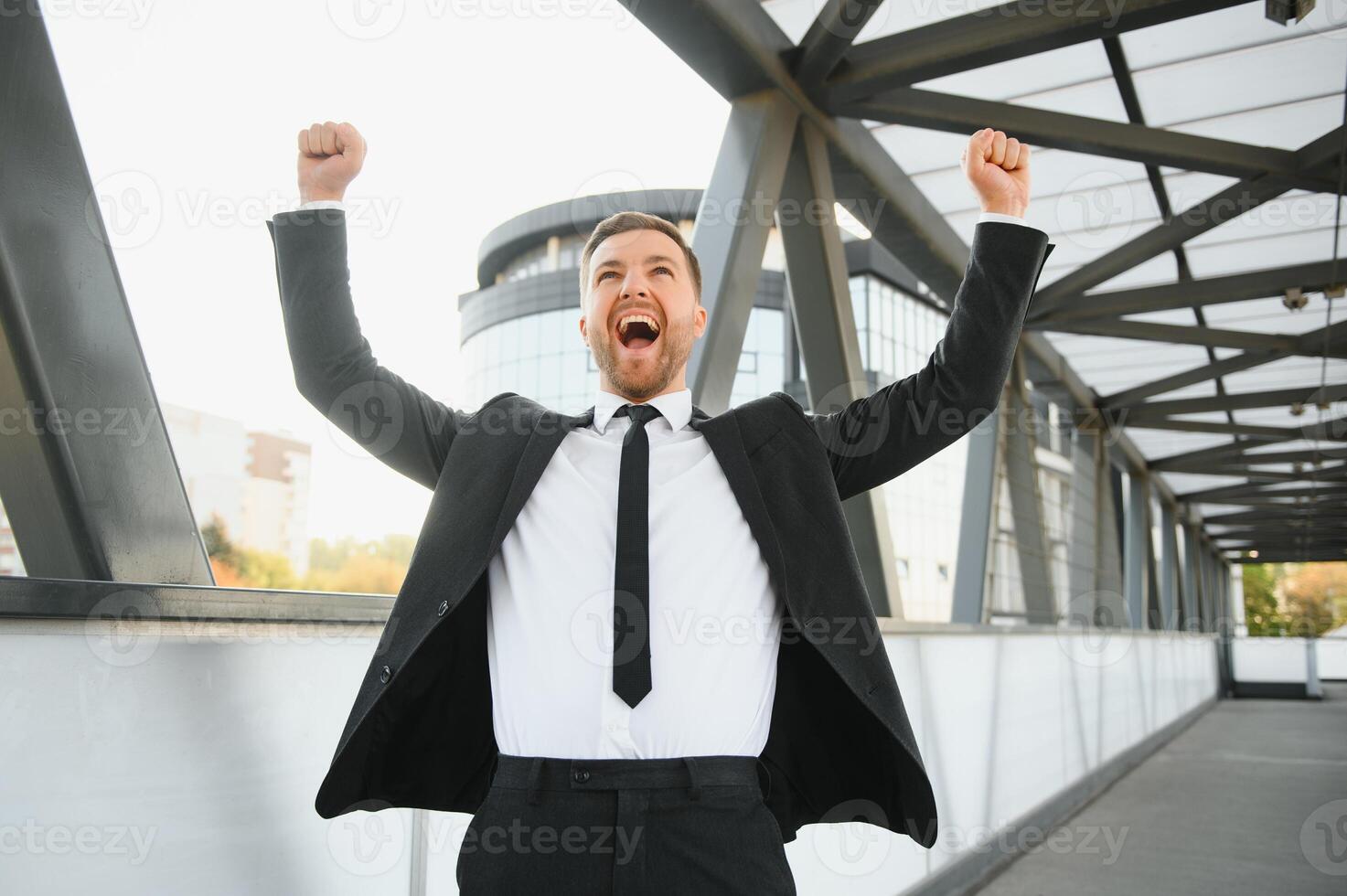 Businessman in an elegant city photo