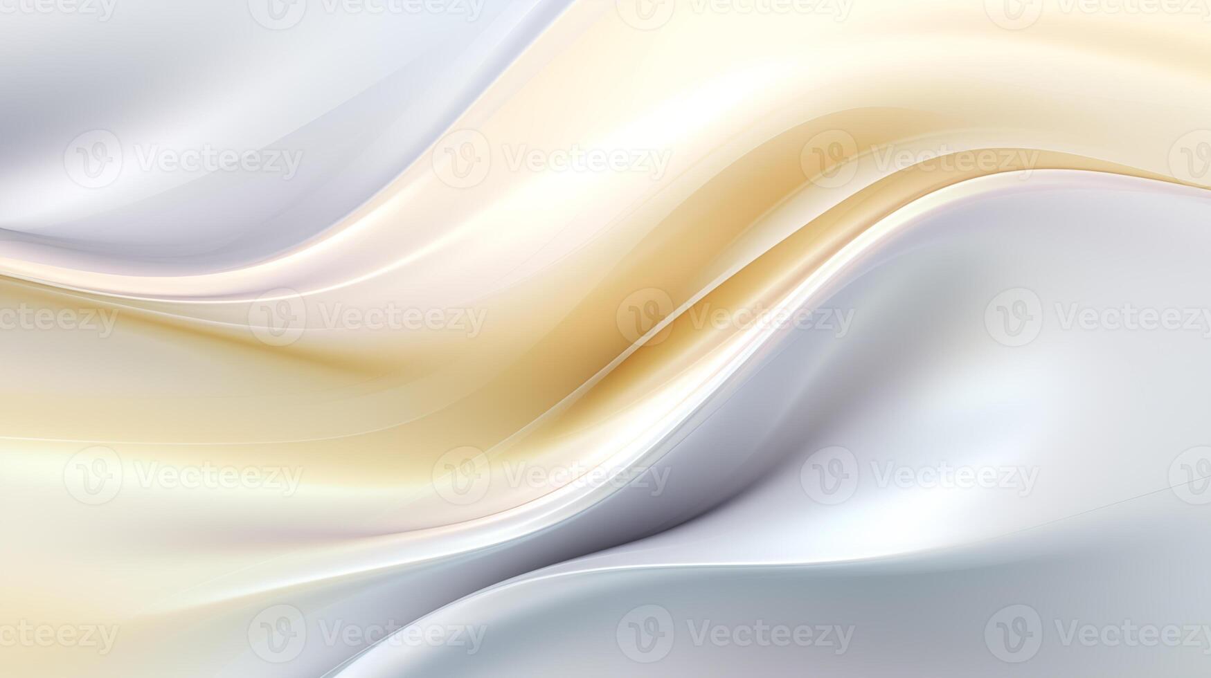 Abstract white wavy background with streaks of gold color. Textured backdrop. Elegant white modern architecture art. photo
