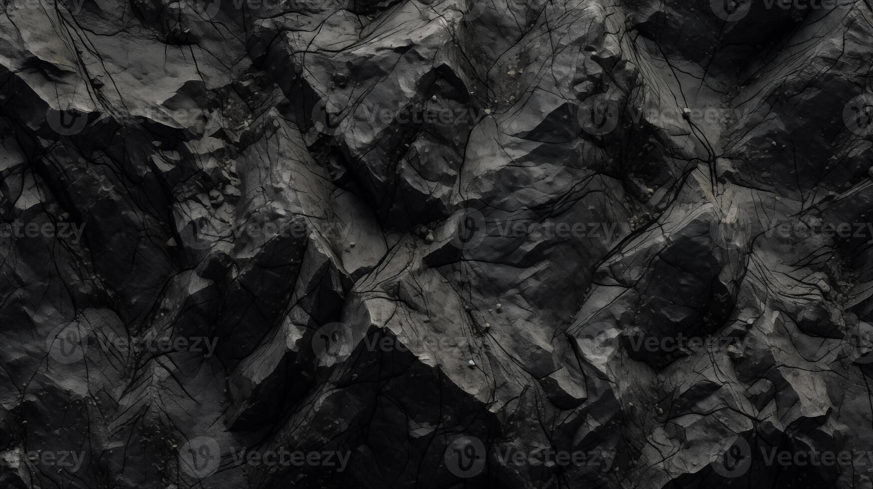 Rough dark stone texture with cracks and gold flecks. Dark back photo