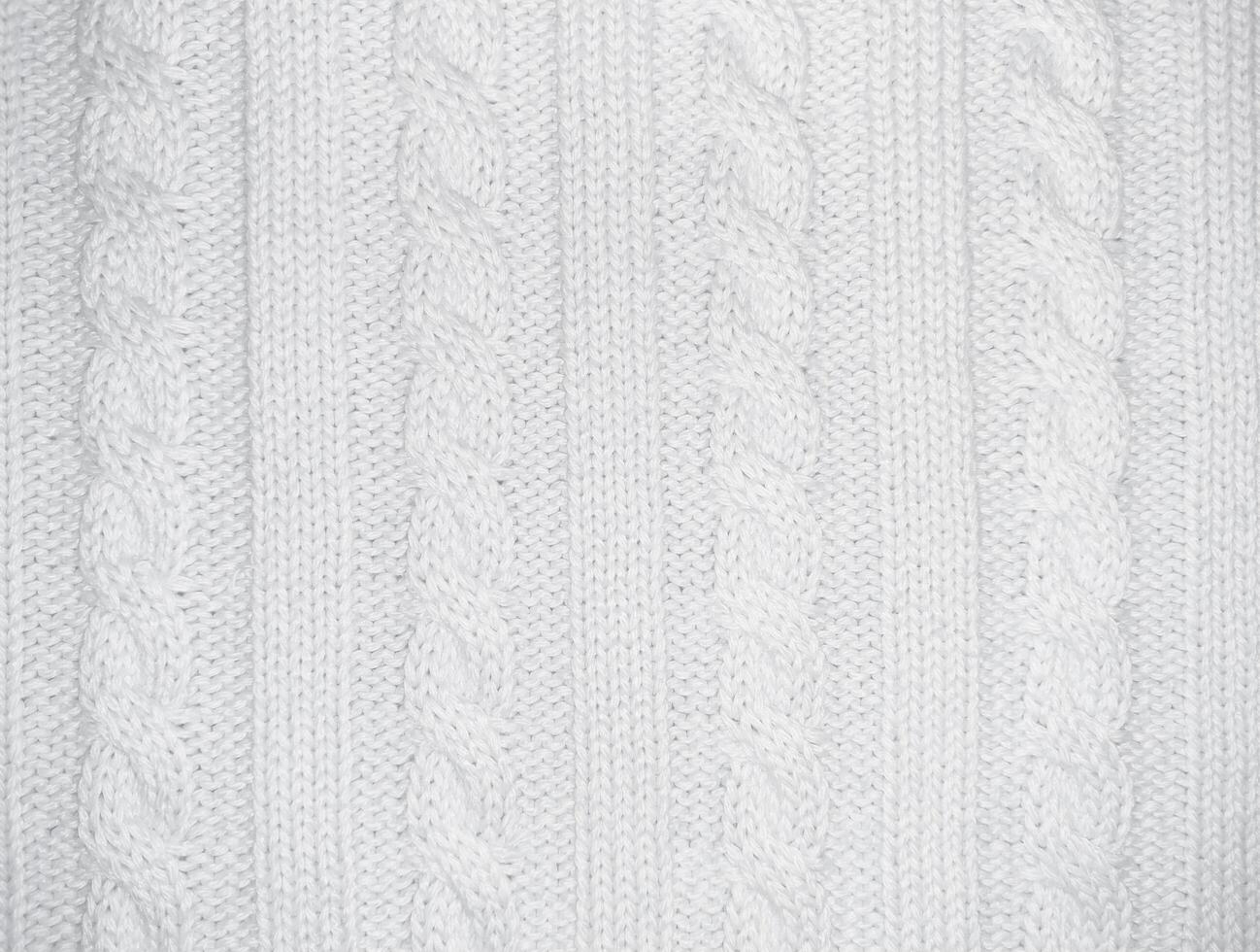White background horizontal with knitted pattern texture photo