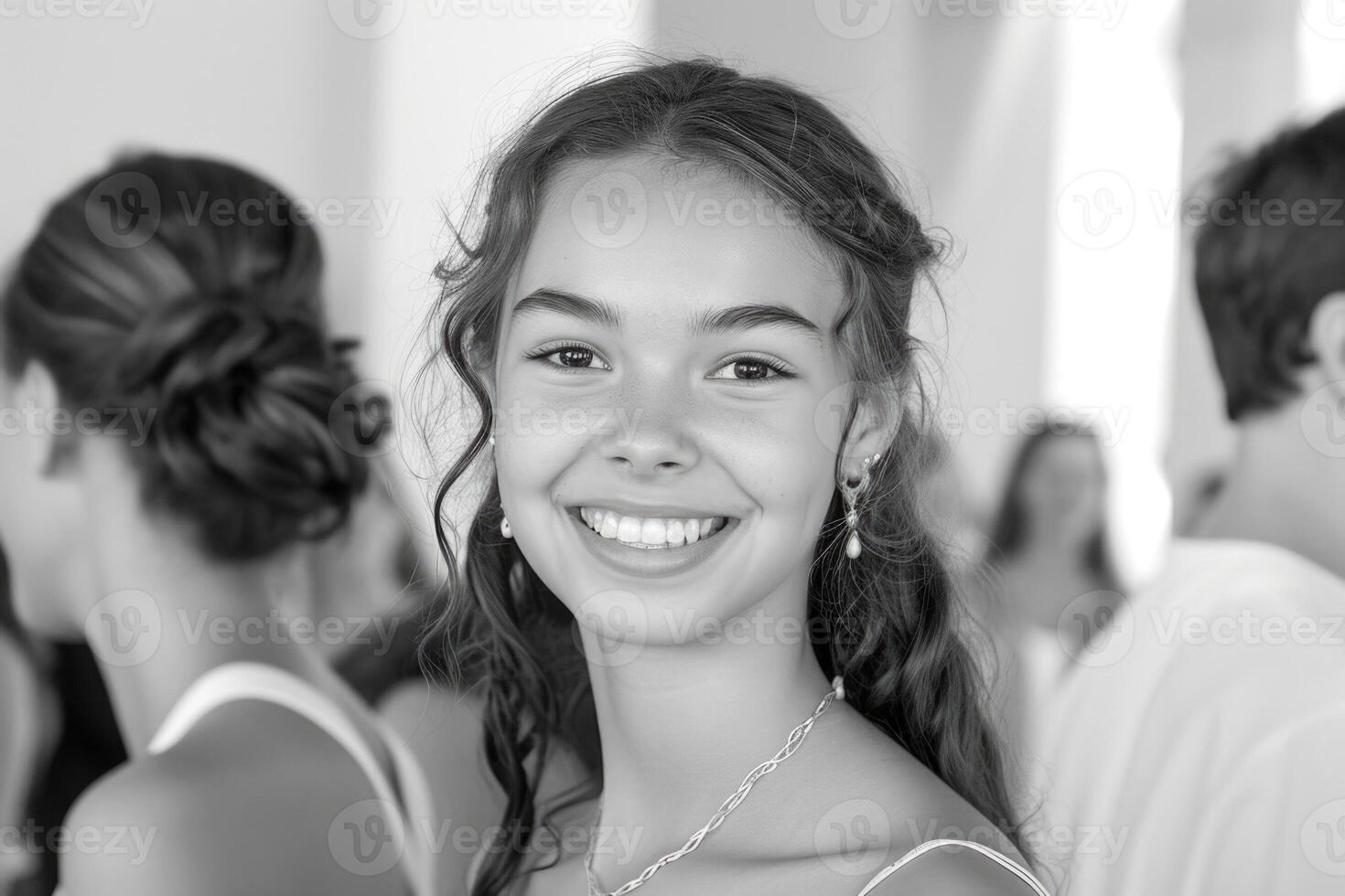 First communion joy - heartwarming moments of young believers in white dresses, celebrating this sacred Christian sacrament with faith, purity, spirit of spiritual growth in memorable church ceremony. photo
