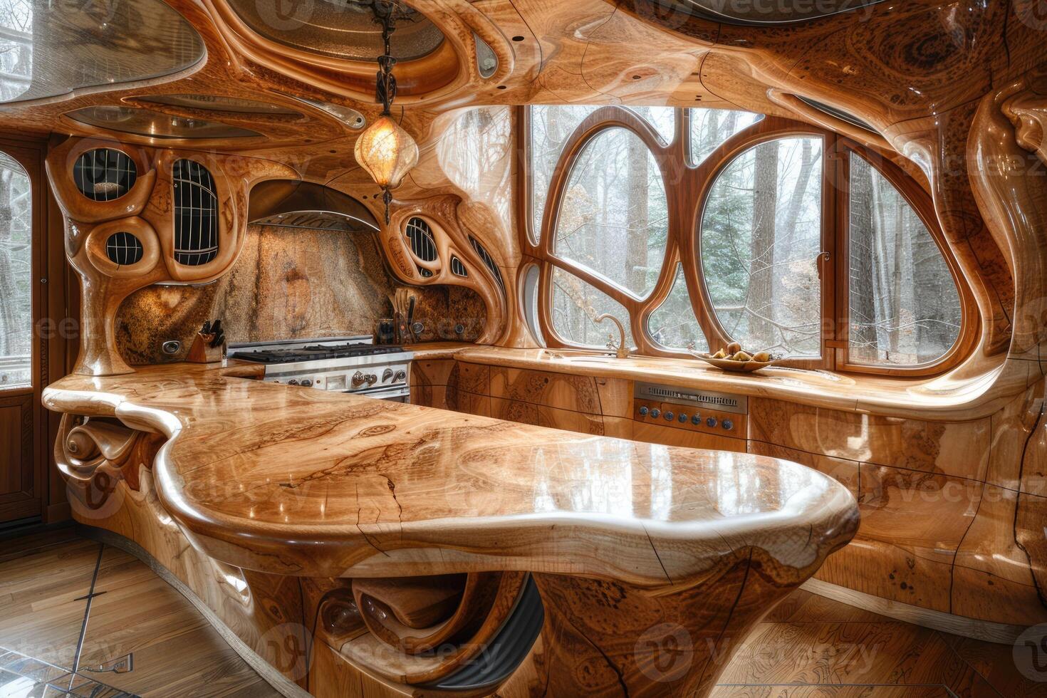 Art modern nouveau Kitchen design, merging timeless elegance contemporary flair, creating stunning culinary spaces that blend sleek lines, vibrant colors, innovative functionality for culinary photo