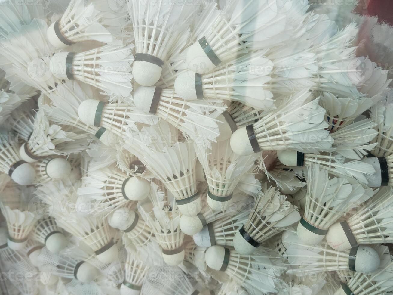 shuttlecock used in badminton game for background photo