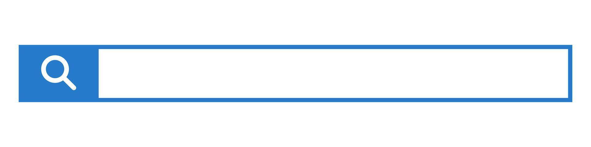 Blue search box. Web search bar. vector