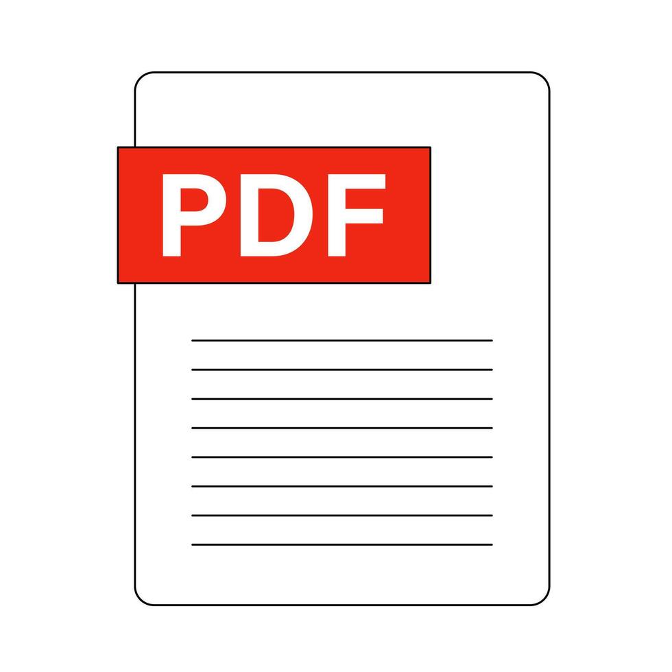 PDF file icon. PDF data. vector
