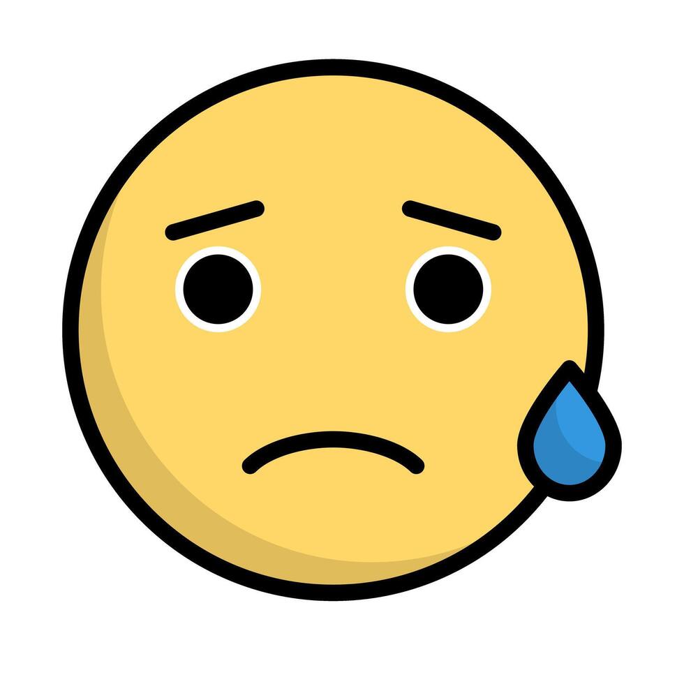 Worried face icon. Worrying face. vector