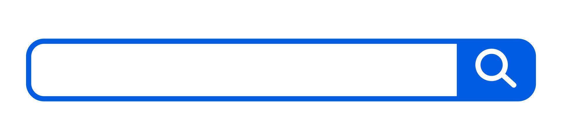 Blue search bar icon. Internet search. vector