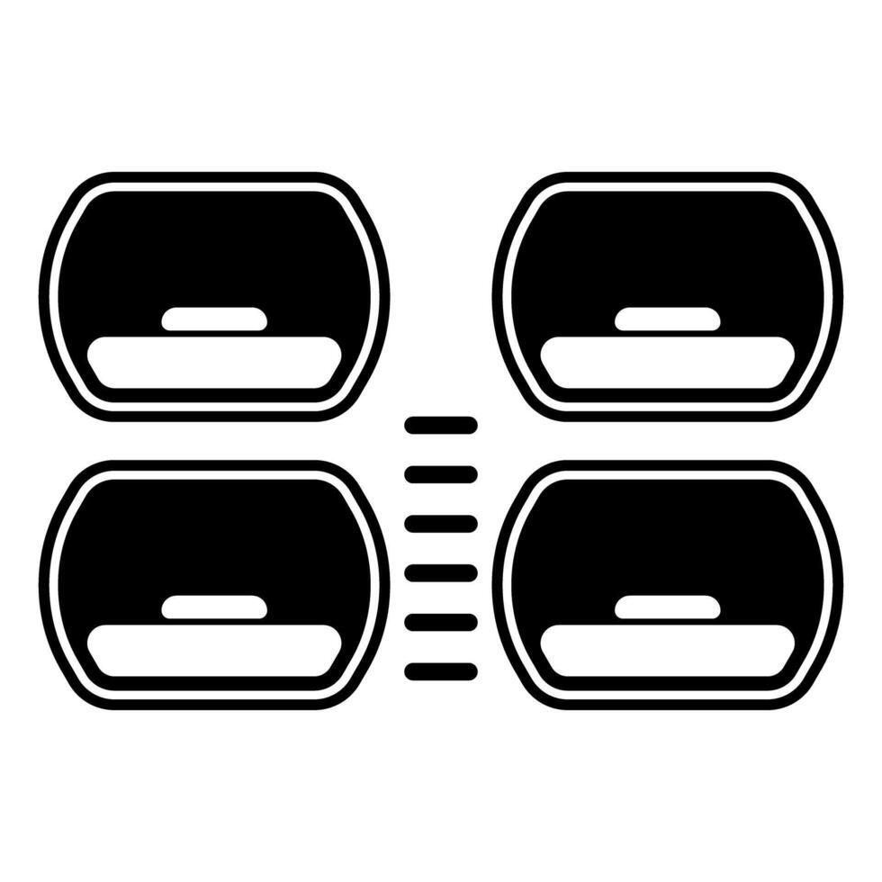 Capsule hotel silhouette icon. vector