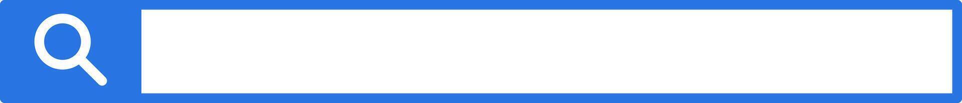 Internet blue search bar with copy space. vector