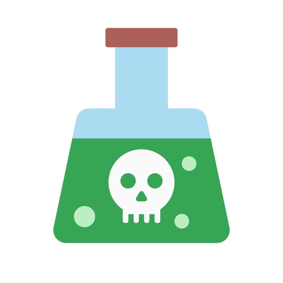 Green poison bottle icon. Venom icon. vector