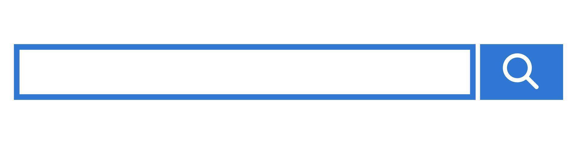 Blue Internet search bar. Search box with blank space. vector