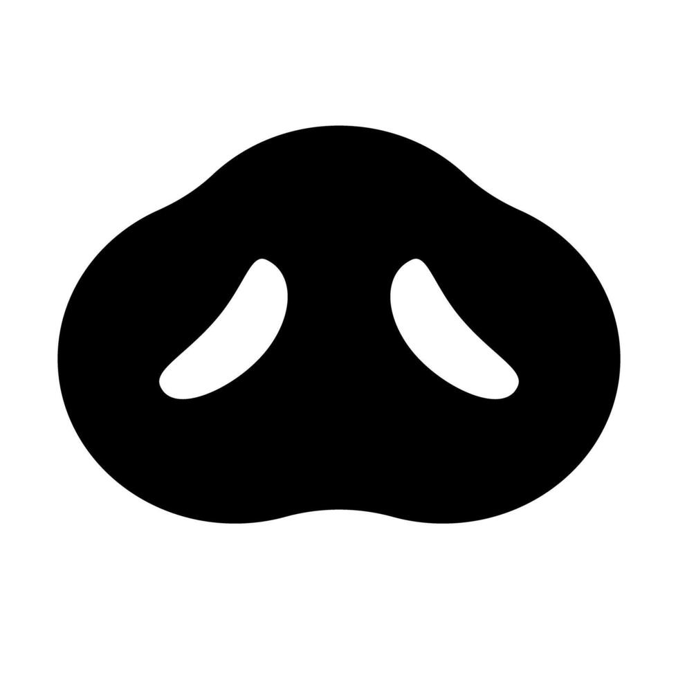 Pig nose silhouette icon. Snout icon. vector