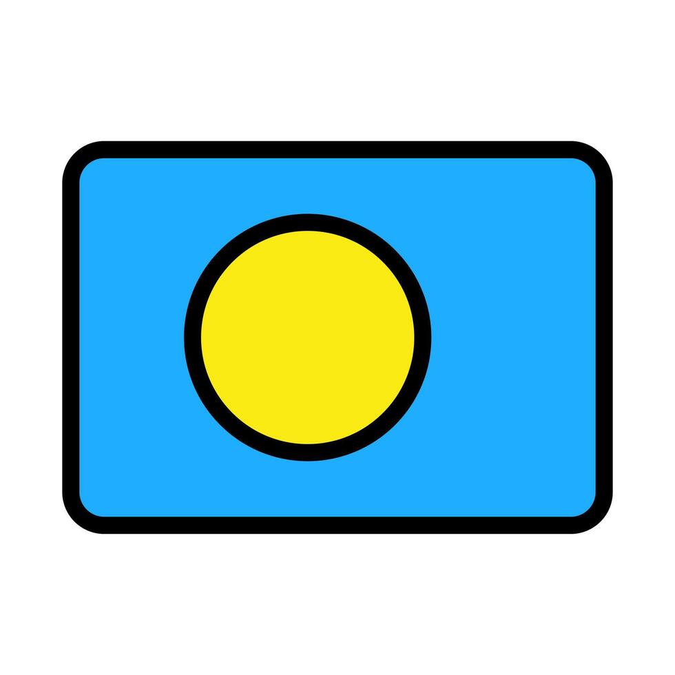 Simple Palau flag icon. vector