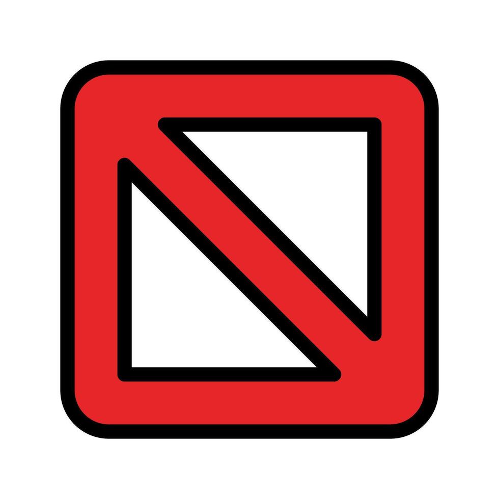 Square prohibition icon. Regulation or restriction icon. vector